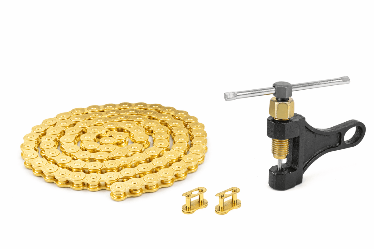 Tuttio Soleil 01 & Yozma Gold Chain Upgrade – Heavy Duty 420 E-Bike Chain (116 Links)