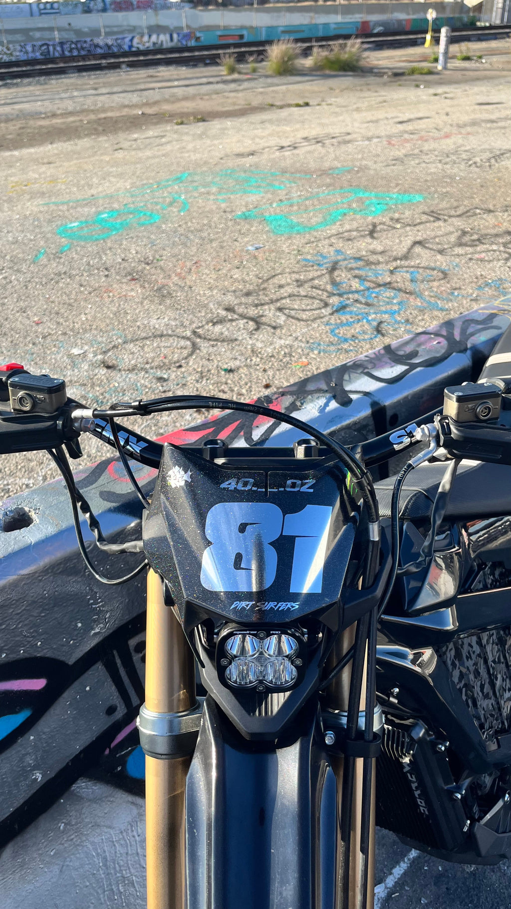 GLOSS BLACK SURRON ULTRA BEE HANDLEBARS. ( SAME DAY SHIPPING )