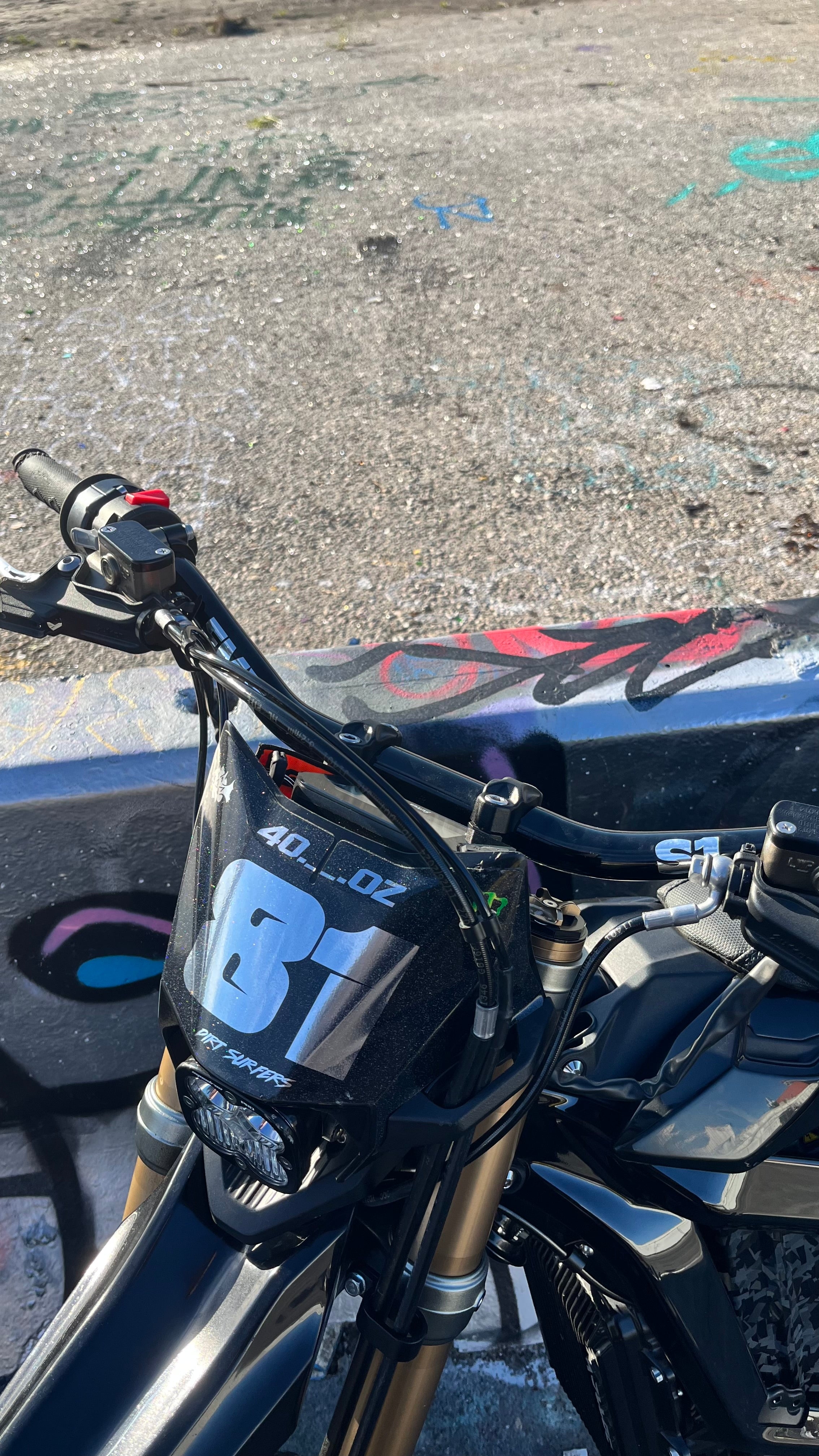 GLOSS BLACK SURRON ULTRA BEE HANDLEBARS. ( SAME DAY SHIPPING )