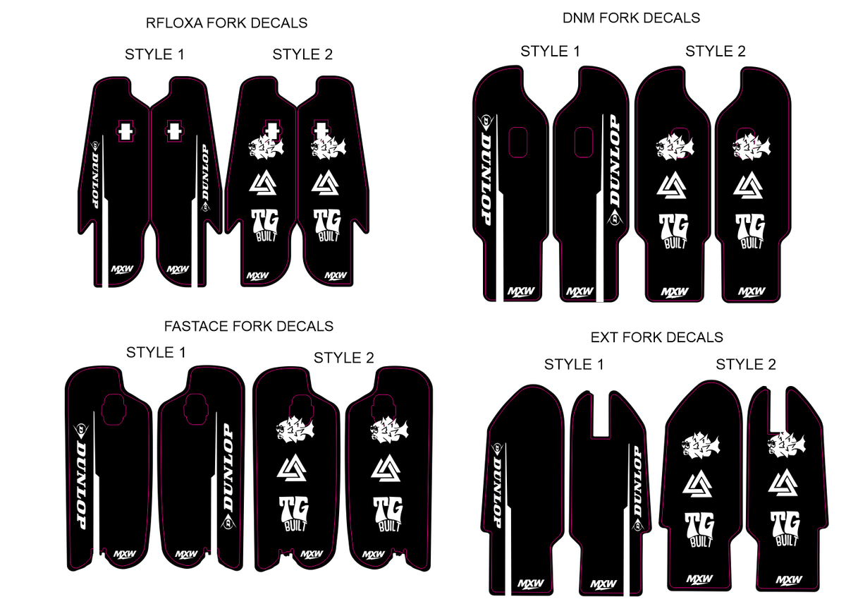 MXWraps Express Fork Decals